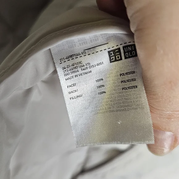 Uniqlo Women's Light Gray Puffer Jacket PUFFTECH Parka Size L - Picture 7 of 8